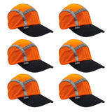 Red/Orange Sport Safety Capbandoo | ANSI Hi-Vis | Contains Water Activated Cooling Crystal | 6 Pc. Value Set - Blubandoo Cooling & Warming Headwear Accessories