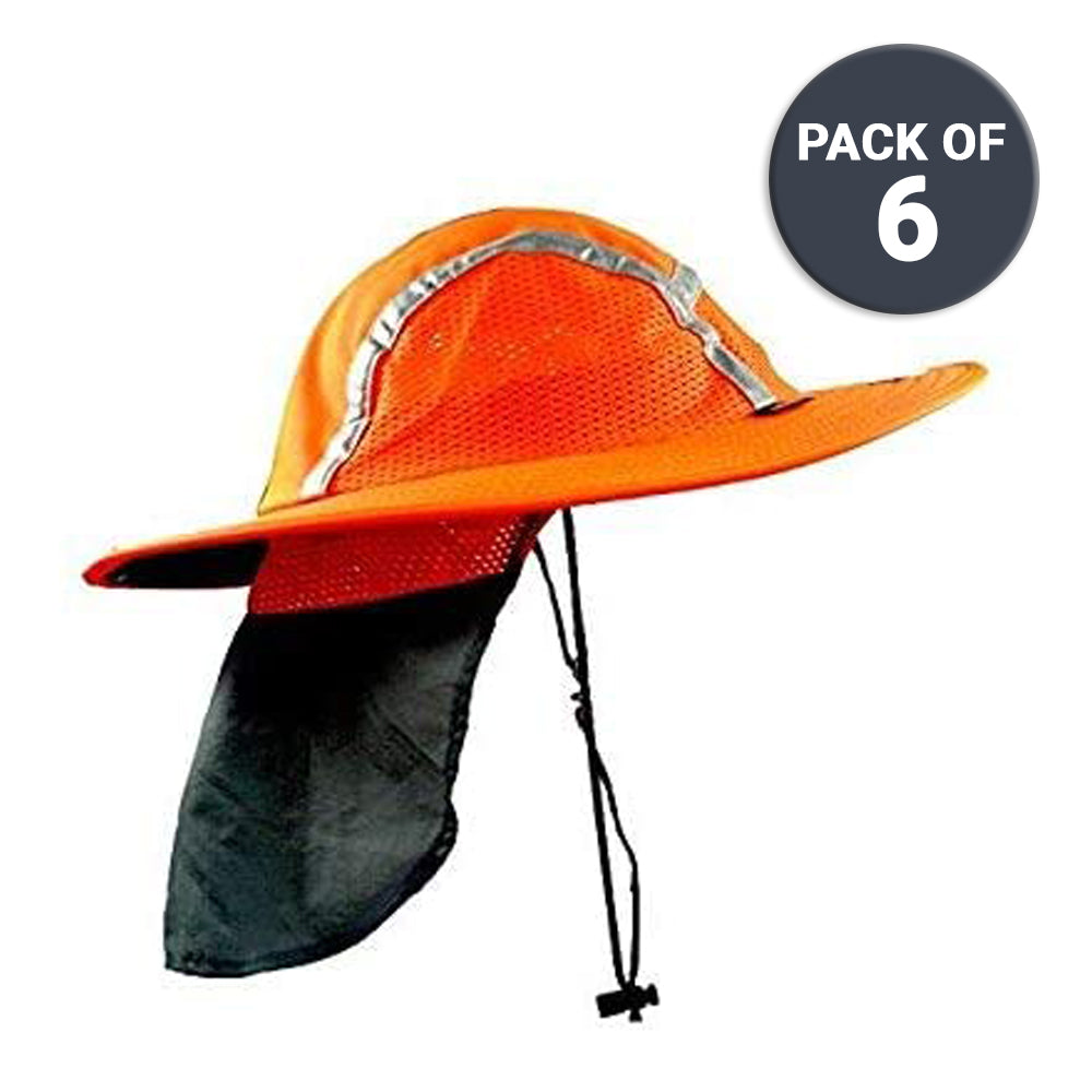 Red/Orange Sun Safety Hatbandoo L/XL, ANSI Hi-Vis