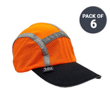 Red/Orange Sport Safety Capbandoo | ANSI Hi-Vis | Contains Water Activated Cooling Crystal | 6 Pc. Value Set - Blubandoo Cooling & Warming Headwear Accessories