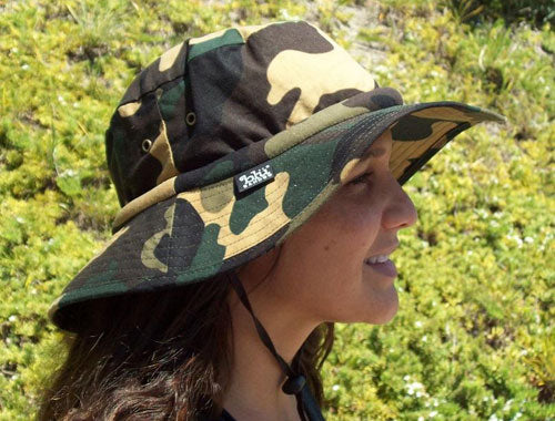 Cooling Safari Hatbandoo with Water Activated Cooling Crystals | unisex | Hand Washable | Reusable Army Camouflage * / S / M