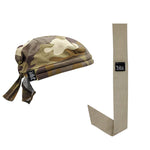 Cooling Desert Camouflage Bandoorag With Khaki Neckbandoo | Water Activated Cooling |  2 Pc. Value Set | Unisex - Blubandoo Cooling & Warming Headwear Accessories