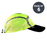 Lime/Yellow Sport Safety Capbandoo | ANSI Hi-Vis | Contains Water Activated Cooling Crystal | 6 Pc. Value Set - Blubandoo Cooling & Warming Headwear Accessories