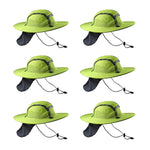 Lime/Yellow Sun Safety Hatbandoo L/XL | ANSI Hi-Vis | Contains Water Activated Cooling Crystal | 6 Pc. Value Set - Blubandoo Cooling & Warming Headwear Accessories