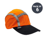Red/Orange Sport Safety Capbandoo | ANSI Hi-Vis | Contains Water Activated Cooling Crystal | 6 Pc. Value Set - Blubandoo Cooling & Warming Headwear Accessories